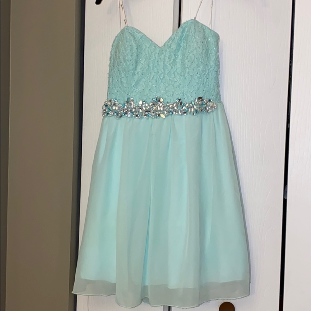 Light blue homecoming/prom dress